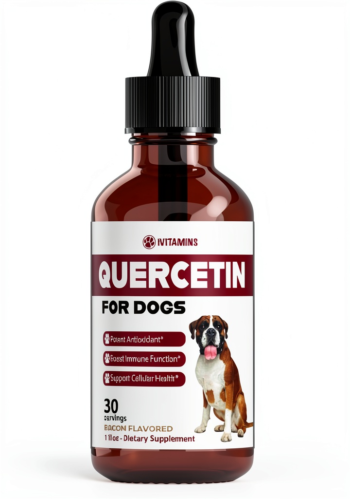 iVitamins Quercetin liquid supplement bottle with dropper for easy administration