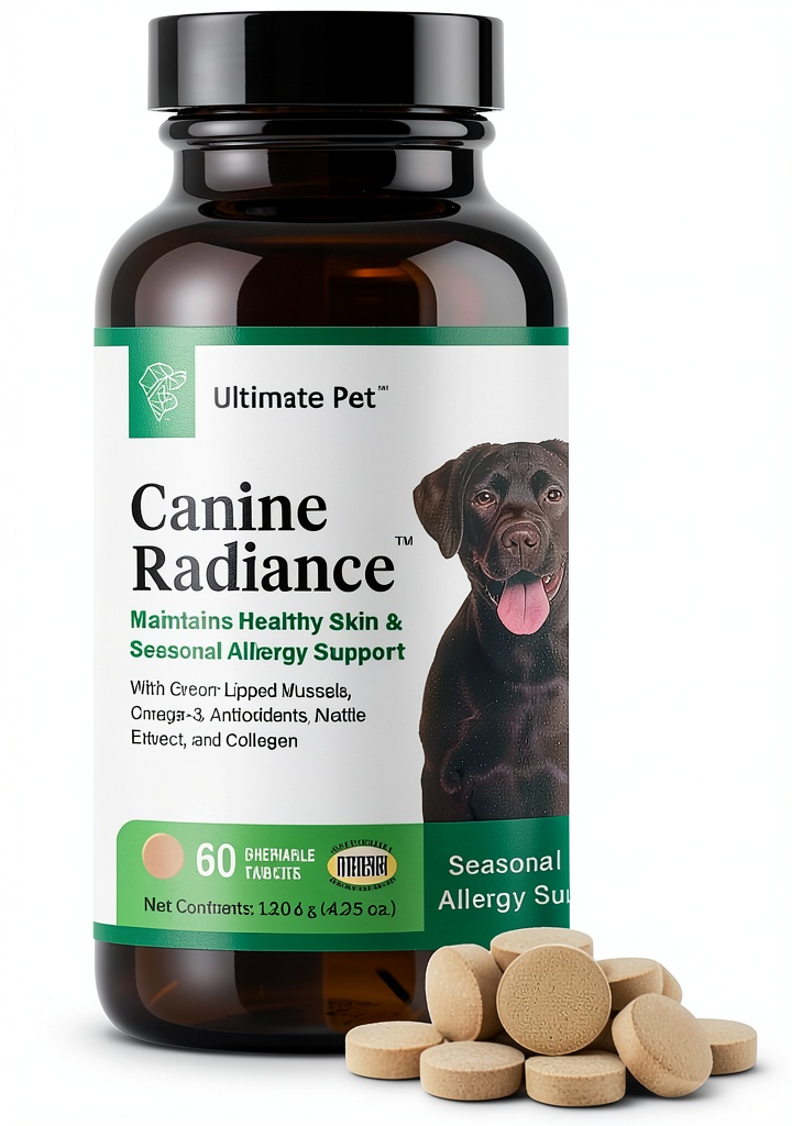 Canine Radiance chews package showing product details