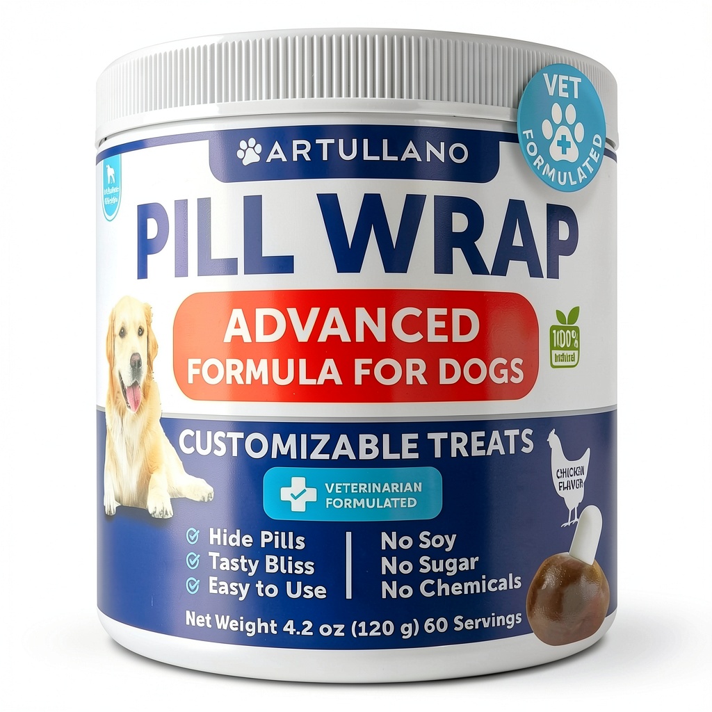 Artullano Pill Wrap Paste being used to wrap a pill for a dog