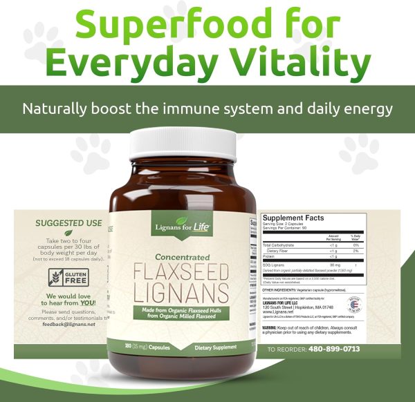 Lignans for Life Organic Flaxseed Capsules for Dogs-3