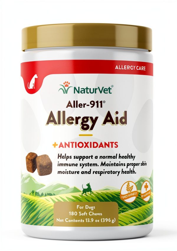 NaturVet Allergy Aid Soft Chews for Dogs Cats Supplement-0