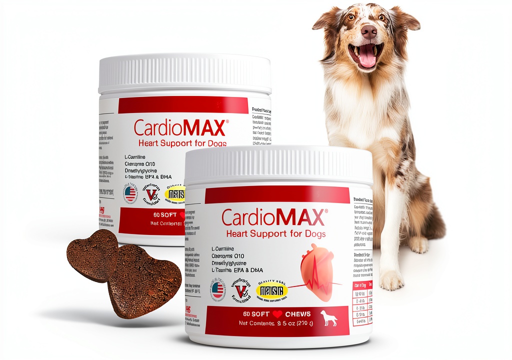 CardioMAX granules being sprinkled on dog food