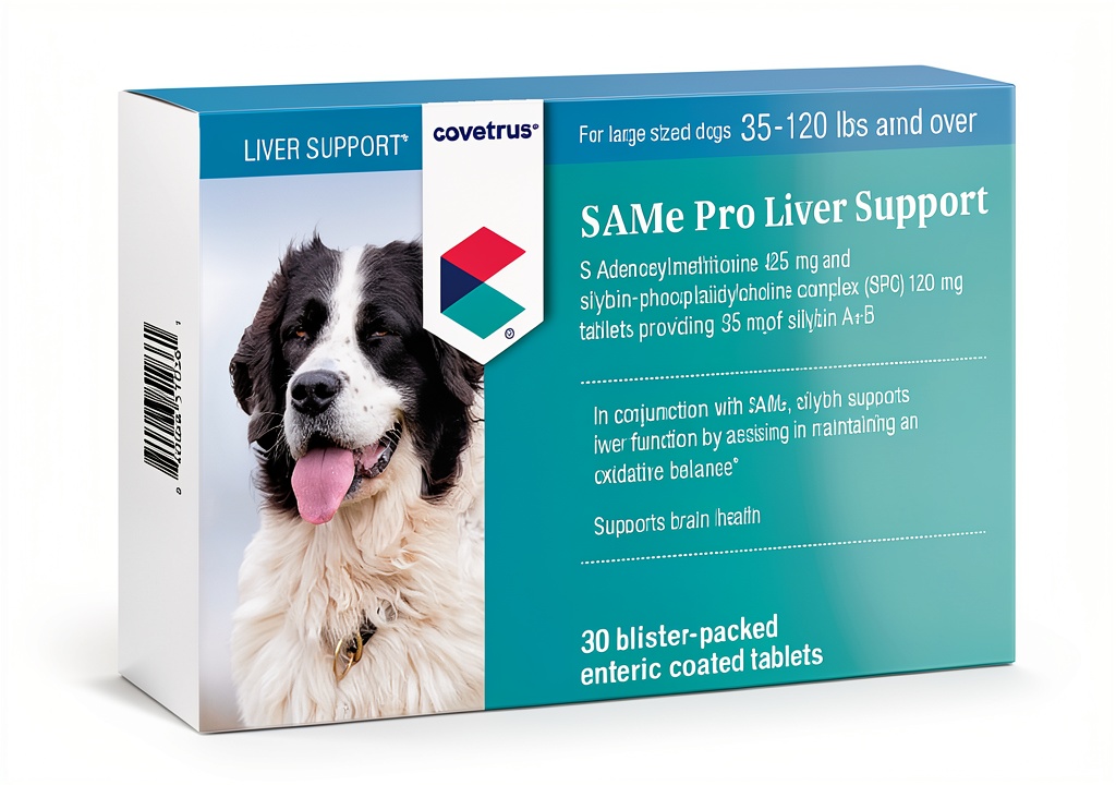 Covetrus dog antioxidant supplement bottle and packaging