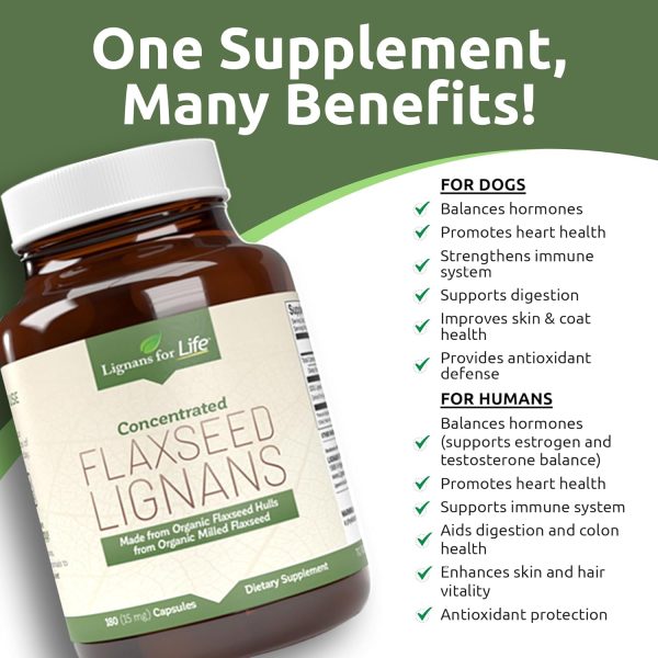 Lignans for Life Organic Flaxseed Capsules for Dogs-1