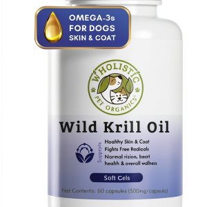 Wholistic Krill Oil Dog Supplement Skin Coat Joint Health-0
