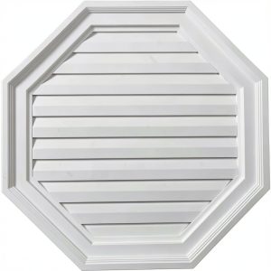Ekena Millwork 22"W x 22"H x 1 1/8"P, Octagon Gable Vent Louver, Non-Functional-0