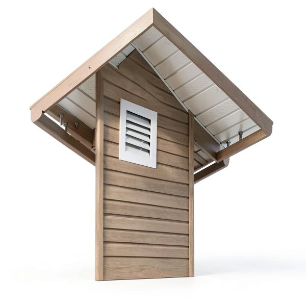 Gable Vent White Aluminum 10x10 Square Louvered Cover by CuteHook-4