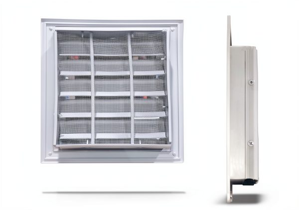 Gable Vent White Aluminum 10x10 Square Louvered Cover by CuteHook-1