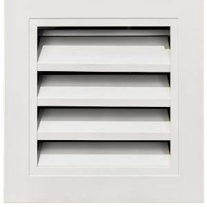 Gable Vent White Aluminum 10x10 Square Louvered Cover by CuteHook-0