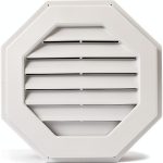 Suntown 22" Octagon Functional Gable Vent with Screen - 2 Piece Construction - White-0