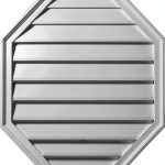 Ekena Millwork 30"W x 30"H x 1 1/4"P, Octagon Gable Vent Louver, Non-Functional, Factory Primed White-0