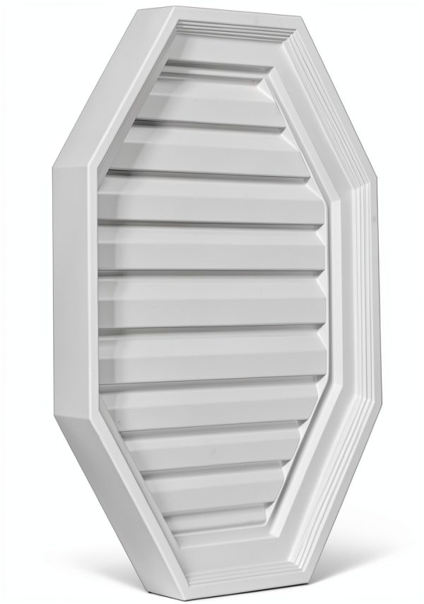 Ekena Millwork 22"W x 22"H x 1 1/8"P, Octagon Gable Vent Louver, Non-Functional-1