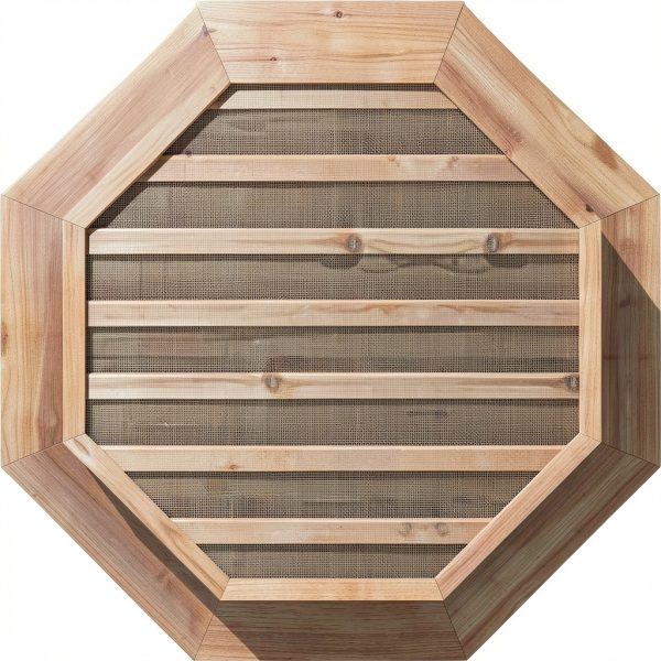 Ekena Millwork Gable Vent 25in x 25in Red Cedar GVWOC20X2001SFUWR-3
