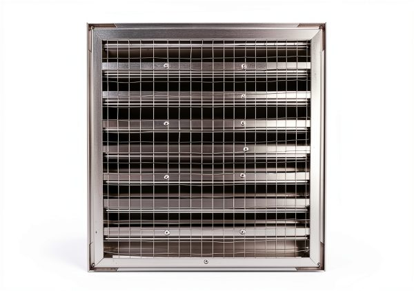Byson 14"x 14" Aluminum Black Gable Vent - Anodized Aluminum Louvered Vent - Weatherproof Louver Air Vent Grille with Steel Mesh - HVAC, Attic, Container and Shed Vent-5