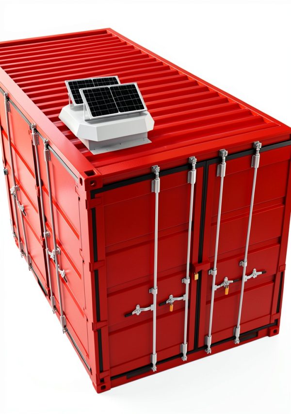 Solar Roof Fan Krysolad 3.5" Container Vent with Adjustable Panels-1