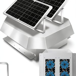 Solar Roof Fan Krysolad 3.5" Container Vent with Adjustable Panels-0