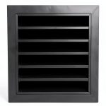 Byson 14"x 14" Aluminum Black Gable Vent - Anodized Aluminum Louvered Vent - Weatherproof Louver Air Vent Grille with Steel Mesh - HVAC, Attic, Container and Shed Vent-0