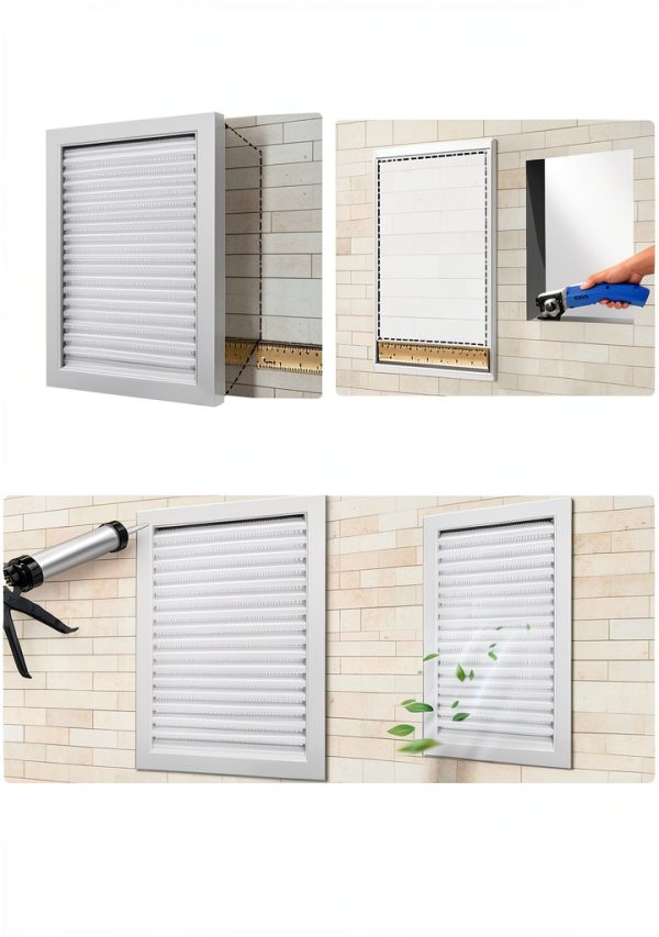 16" X 20" Gable Vent Aluminum Gable Vents for Houses Attic Vent Shed Vents Cover Exterior with Screen Mesh Alloy Wall Vent Ventilation for Home Garage Attic Ceiling - Vent Opening: 14" x 18" White-6