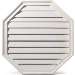 Ekena Millwork 18"W x 18"H x 1 3/8"P, Octagon Gable Vent Louver, Non-Functional-0