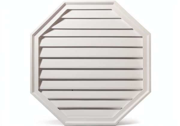 Ekena Millwork 18"W x 18"H x 1 3/8"P, Octagon Gable Vent Louver, Non-Functional-0
