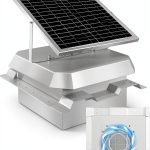Solar Roof Fan Krysolad 3.5” Ribbed Conex Container Roof Vent White-0