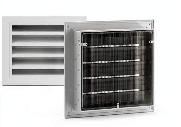 2 Pack 12" x 12" Gable Vent for House Aluminum Attic Vent with Screen Shed Gable Vent Door Vents for Exterior Door Ventilation in House Shed Vent [Vent Opening: 10" x 10"]-4