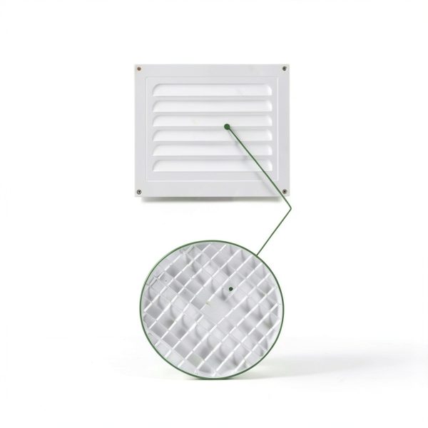 Aluminum Gable Vent 6x6 Inch 2 Pack - Yaocom White Metal Shed Vent-4