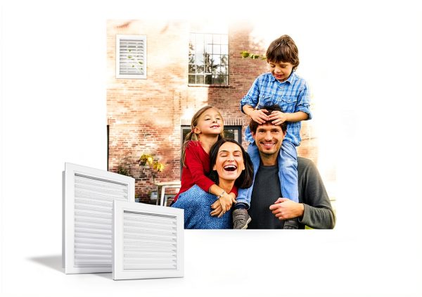 12" X 12" Aluminum Gable Vent, Paintable Shed Vents with Screen, Stylish Design Return Air Grill, Perfect for Houses, Attics, and Exterior Walls [ Inside Dimensions: 10" x 10" ]-6