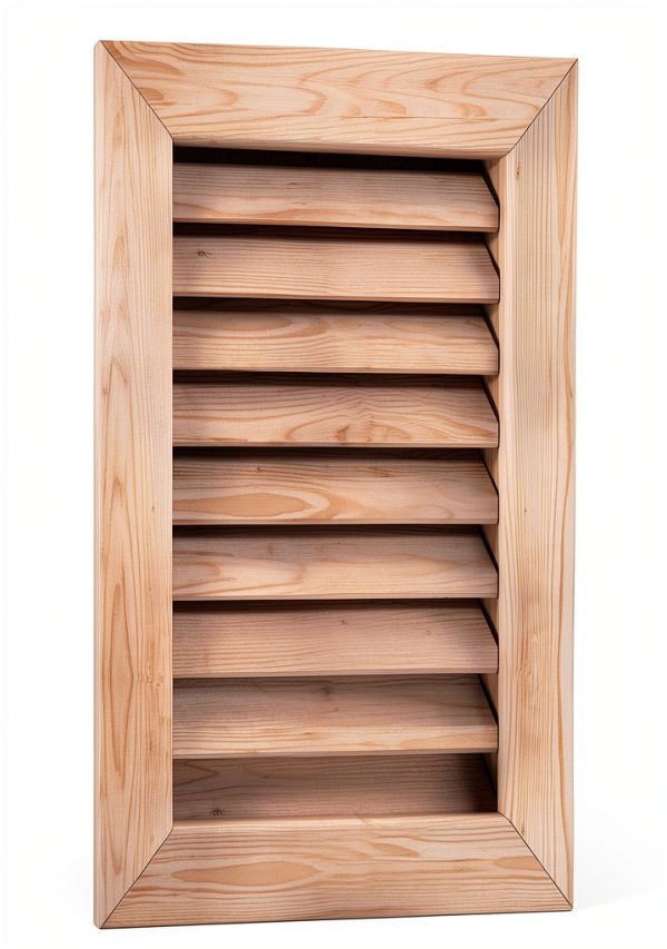 Ekena Millwork GVWVE18X2401SFUPI Vertical Gable Vent Gable Vent, 18"W x 24" (23"W x 29"H Frame Size), Pine, Unfinished-1