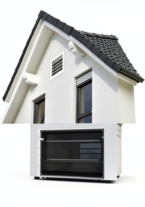 2 Pack 12" x 12" Gable Vent for House Aluminum Attic Vent with Screen Shed Gable Vent Door Vents for Exterior Door Ventilation in House Shed Vent [Vent Opening: 10" x 10"]-3