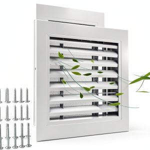 Kokone Gable Vent 12x12 Aluminum Shed Vent Screen and Screws White-0