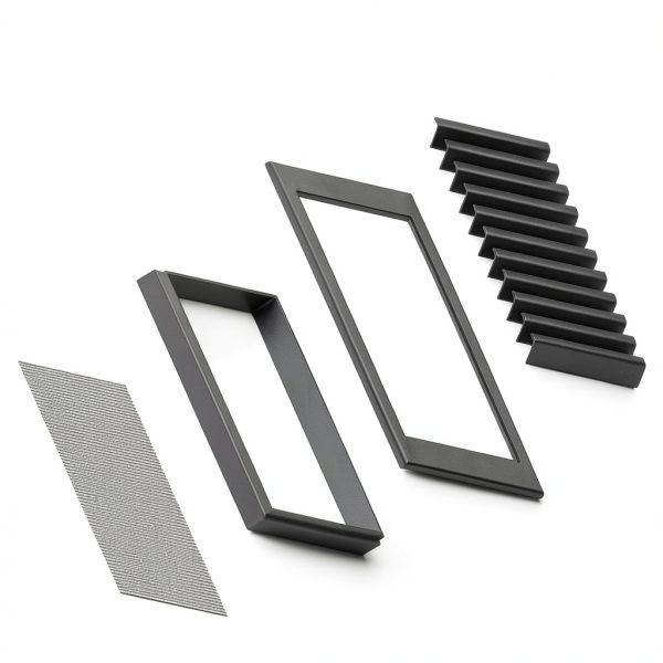 Zepoty 20x20 Aluminum Gable Vent – Black 18x18 Paintable-4