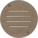 Ekena Millwork 12"W x 12"H x 1 1/8"P, Round Gable Vent Louver, Functional, Factory Primed White-1