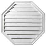 Octagon Gable Vent Louver 18in W x 18in H x 1-1/8in by Ekena Millwork-0