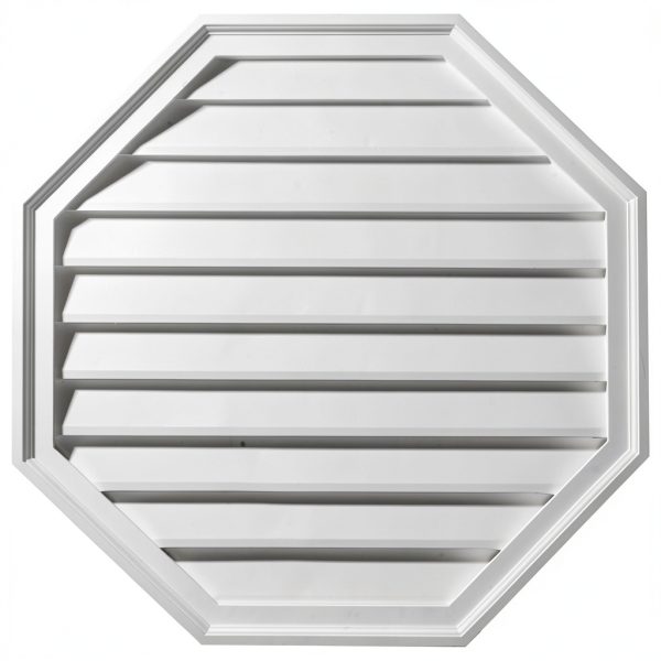 Octagon Gable Vent Louver 18in W x 18in H x 1-1/8in by Ekena Millwork-0