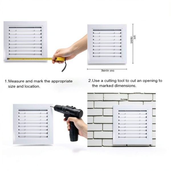 Kokone Gable Vent 12x12 Aluminum Shed Vent Screen and Screws White-4