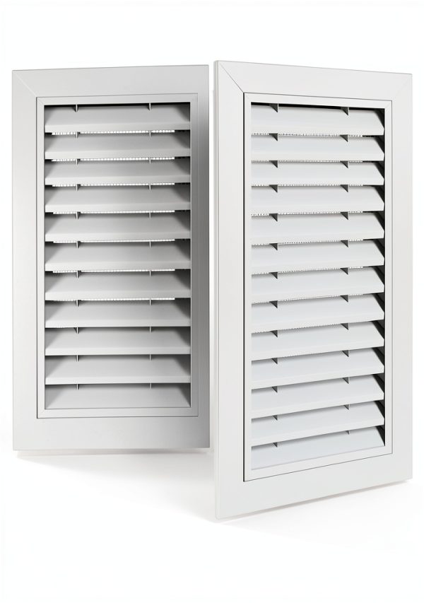 Gable Vent 12" x 18" White Aluminum Alloy 2-Piece Set by Gisafai-0