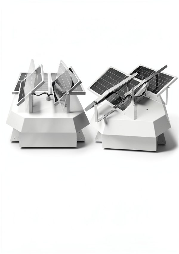 Solar Roof Fan Krysolad 3.5" Container Vent with Adjustable Panels-3