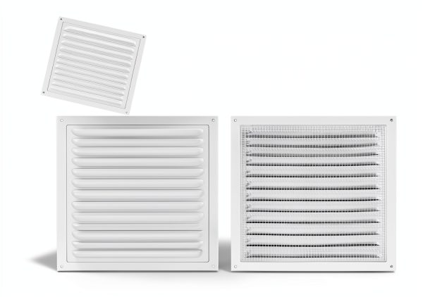 Aluminum Gable Vent 6x6 Inch 2 Pack - Yaocom White Metal Shed Vent-1