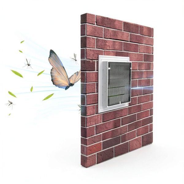 2 Pack 12" x 12" Gable Vent for House Aluminum Attic Vent with Screen Shed Gable Vent Door Vents for Exterior Door Ventilation in House Shed Vent [Vent Opening: 10" x 10"]-2