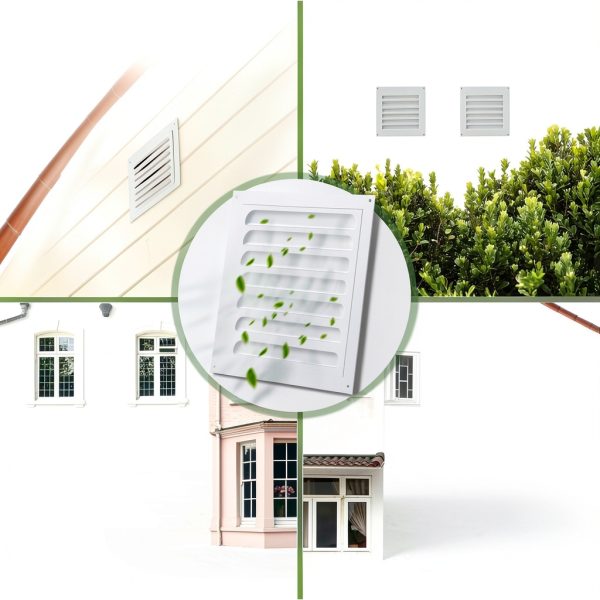 Aluminum Gable Vent 6x6 Inch 2 Pack - Yaocom White Metal Shed Vent-5