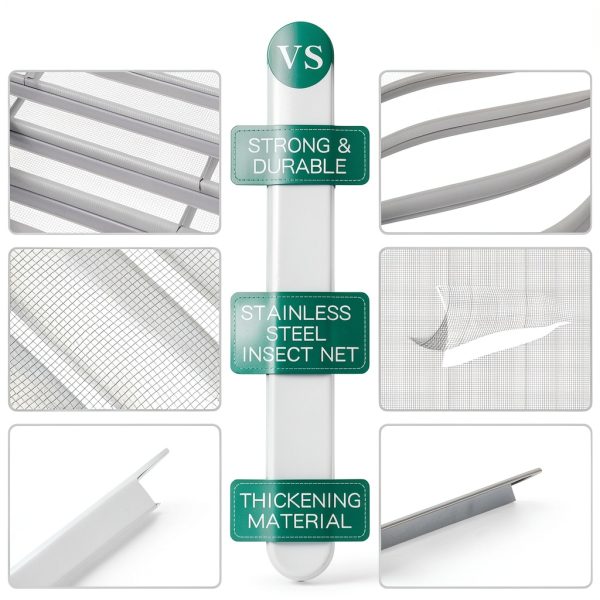 Gable Vent 12" x 18" White Aluminum Alloy 2-Piece Set by Gisafai-2