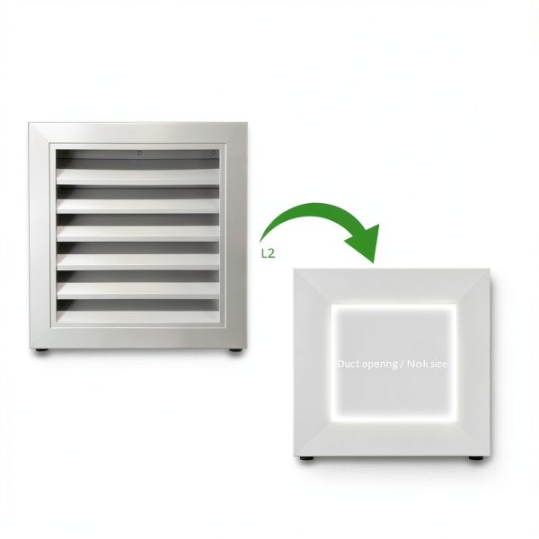 Byson 14"x 14" Aluminum Black Gable Vent - Anodized Aluminum Louvered Vent - Weatherproof Louver Air Vent Grille with Steel Mesh - HVAC, Attic, Container and Shed Vent-3