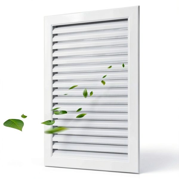 16" X 20" Gable Vent Aluminum Gable Vents for Houses Attic Vent Shed Vents Cover Exterior with Screen Mesh Alloy Wall Vent Ventilation for Home Garage Attic Ceiling - Vent Opening: 14" x 18" White-0